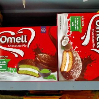 Bánh Omeli matcha ,Omeli rắc dừa