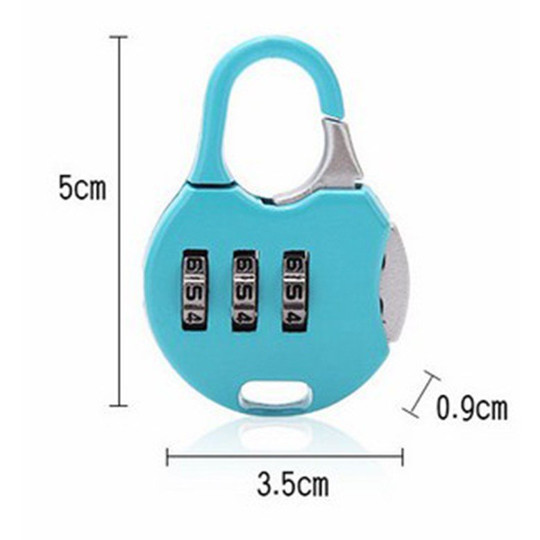 Ổ khóa sô mini cho vali/balo du lịch bằng kim loại nhiều màu siêu dễ thương