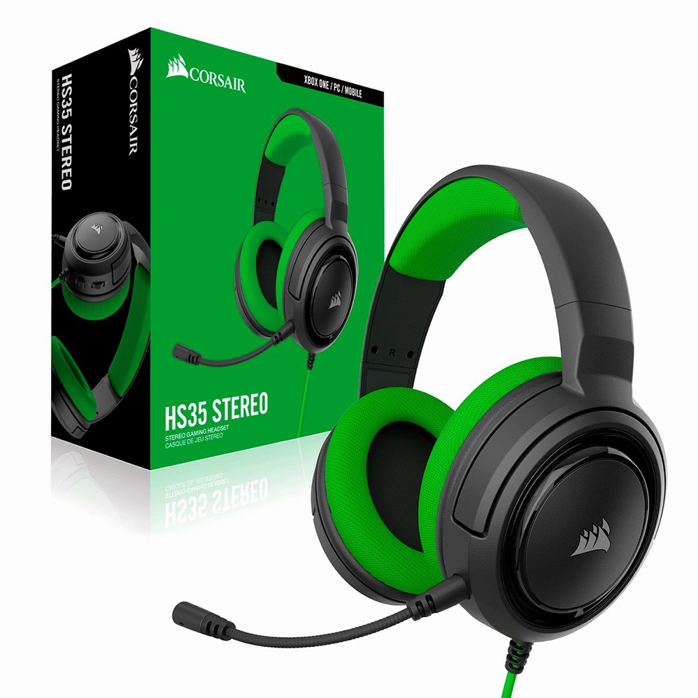 Tai nghe Corsair HS35 Stereo Drivers 50mm không kèm jack chia Y (CA9011198AP / CA9