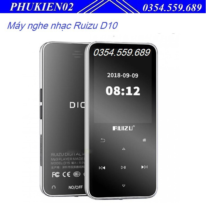 Ruizu D10 - Máy nghe nhạc Lossless, màn hình 2.4 icnh, Bluetooth 4.1 - Hàng Chính Hãng