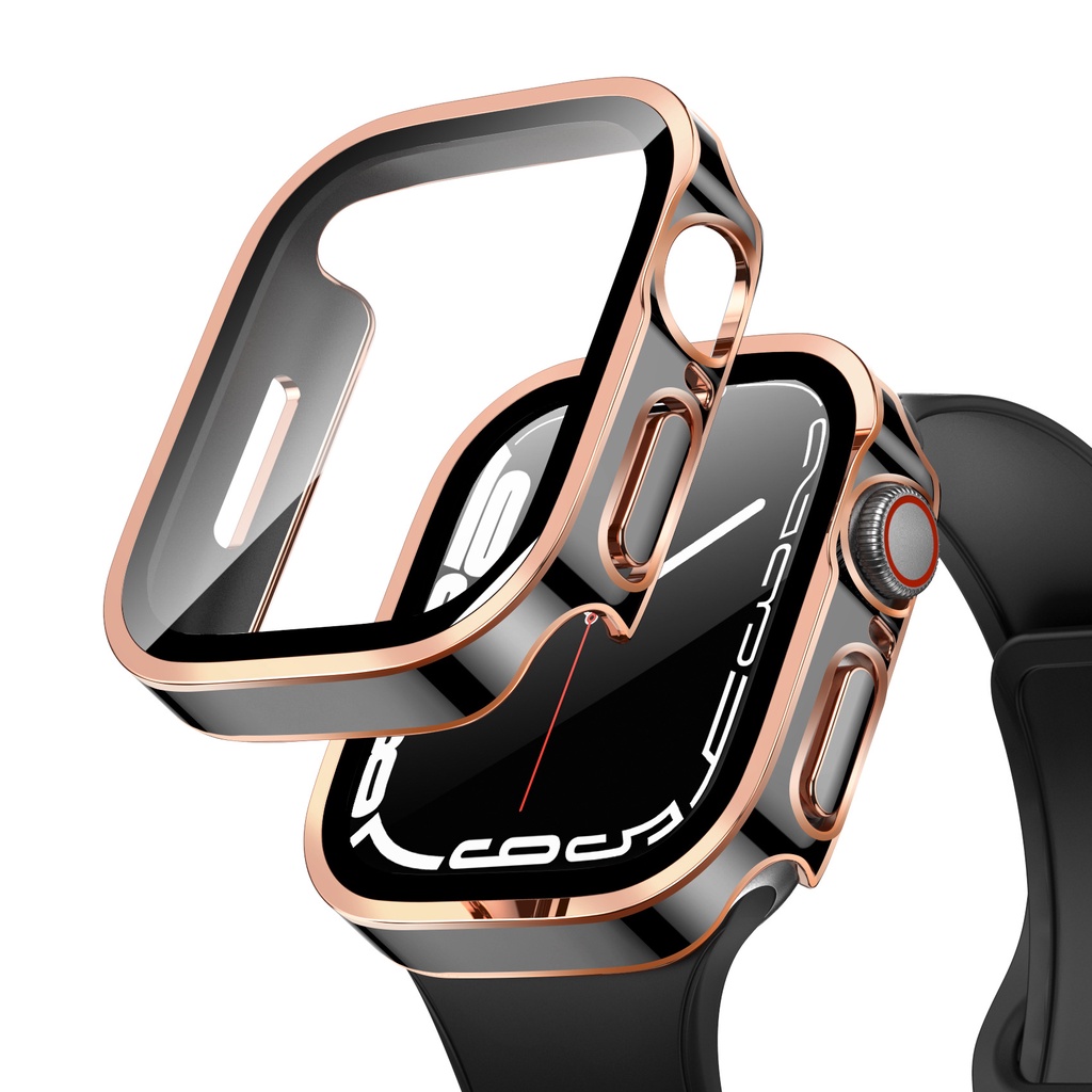 Ốp Kính Cường Lực Cho Đồng Hồ Thông Minh AW IWatch VS Dây Cao Su Series 7/6/5/SE/4/3/2/1 Size 38-40-41-42-44-45mm