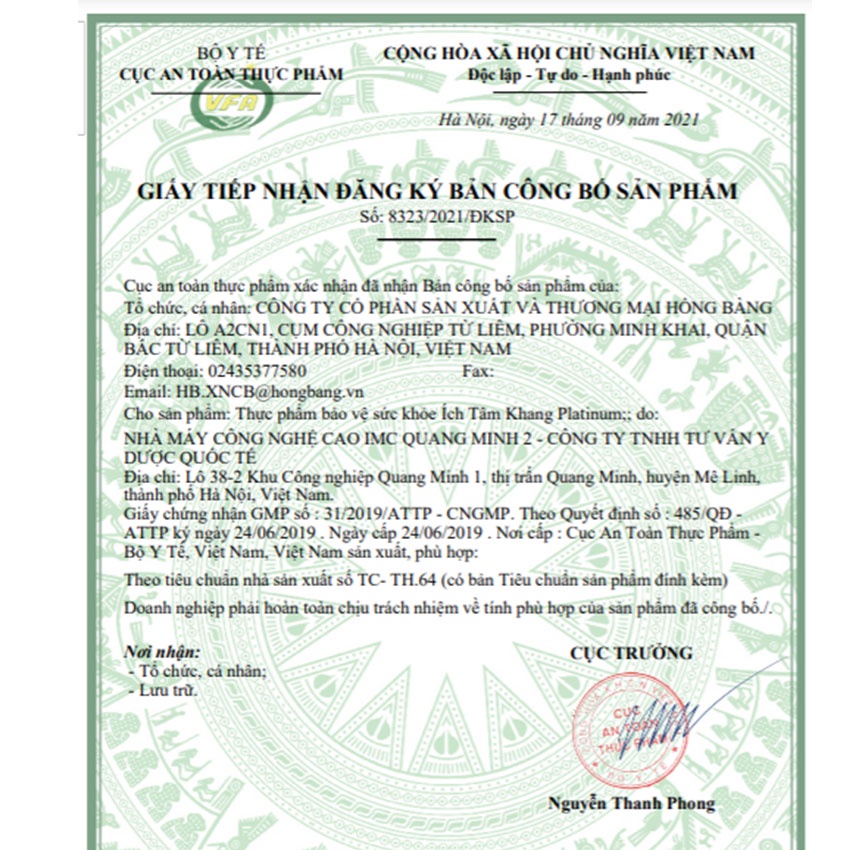 Ích Tâm Khang Platinum hộp 60 viên , hỗ trợ hoạt huyết - Gia Hân