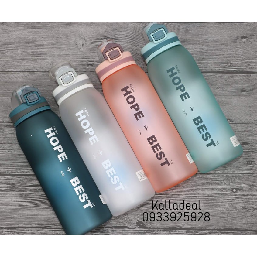 Bình Nước❤️FREESHIP❤️Thể Thao Nhựa Tritan 900ml Tập Gym Hope To Best | BigBuy360 - bigbuy360.vn