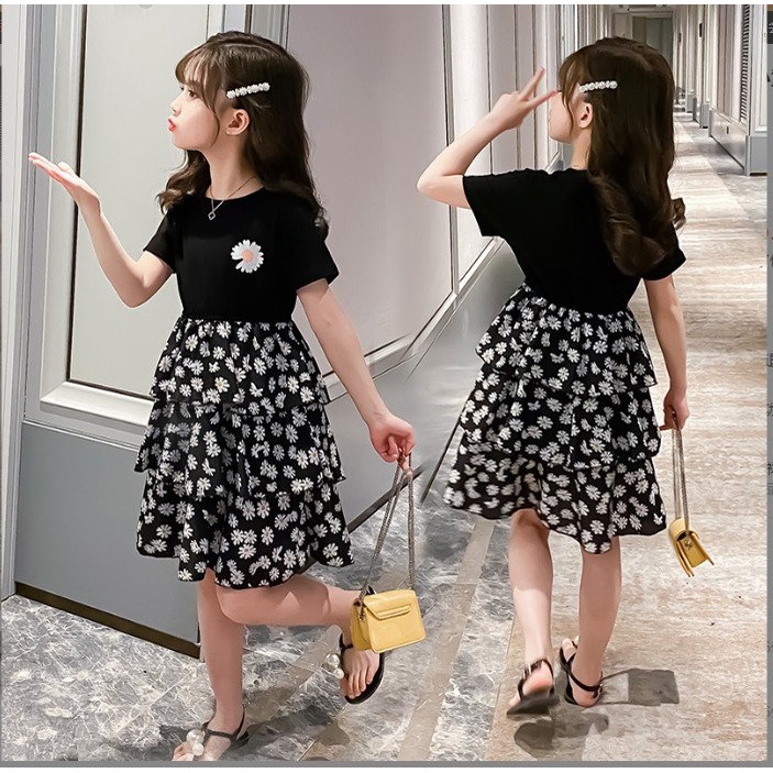 Set váy bé gái 18-45kg, quần áo trẻ em nữ 4-14 tuổi  cực kì nữ tính , vải mềm mát thấm hút tốt,hàng may kĩ