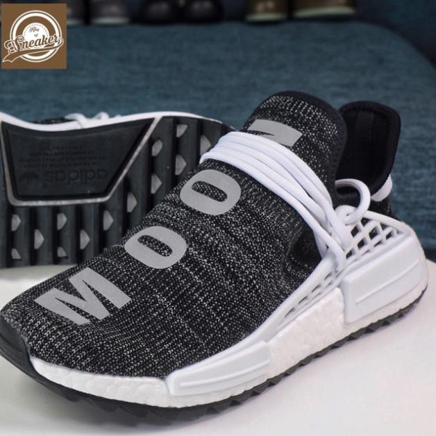 Xả (Xả Kho) Giày thể thao NMD HUMAN RACE PHARRELL đen đế trắng thể thao nam nữ * 2021 ♡ .