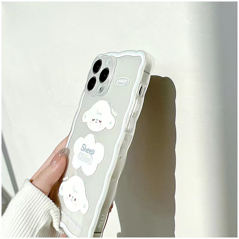 Ốp Điện Thoại TPU Silicon Mềm Trong Suốt Hình Gấu Đám Mây Dễ Thương Cho IPhone 12 13 SE 2020 6 6S 7 8 + X XS XR 11 Pro Max