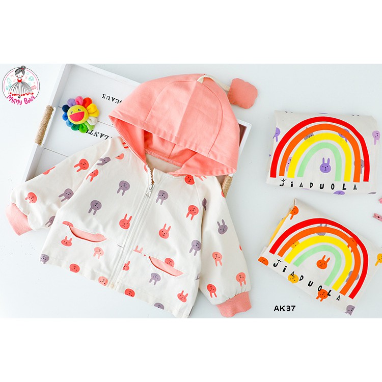 Áo khoác kaki thỏ đáng yêu cho các bé