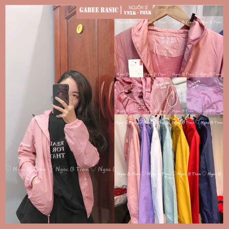 🌸ÁO KHOÁC GIÓ 2 LỚP UNI