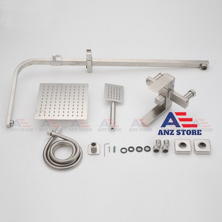 [Combo Đồng Bộ] Sen cây tắm đứng Inox 304 + vòi Inox 304 loại vuông - Nhập khẩu cao cấp - {Vias+} -  ANZ STORE | BigBuy360 - bigbuy360.vn