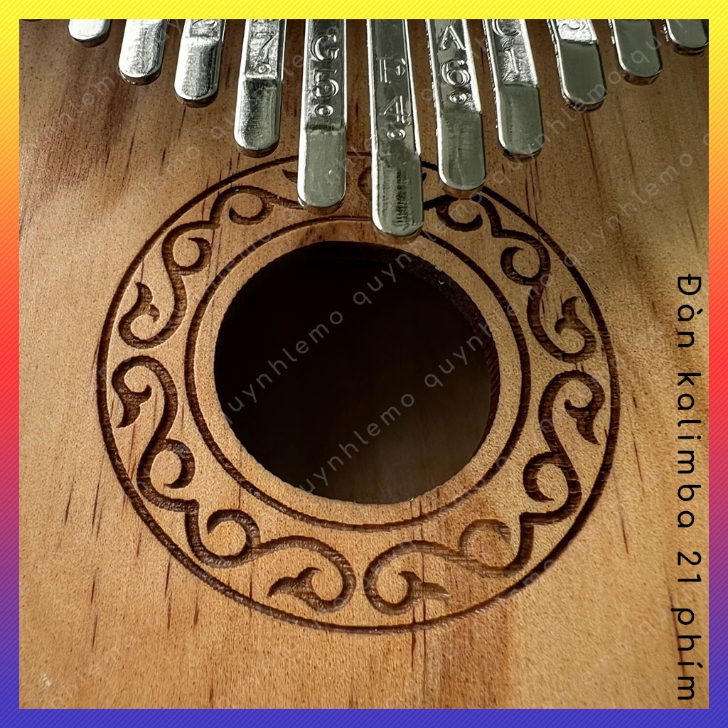 Đàn kalimba 21 phím gỗ hộp cộng hưởng Kerus QuynhLemo Music - tặng đầy đủ phụ kiện với deal sốc