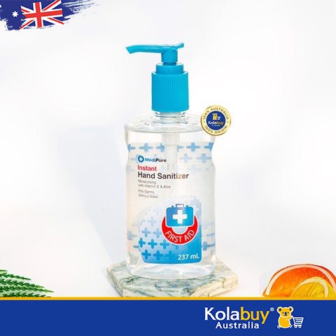 Nước rửa tay khô của Úc MediPure Instant Hand Sanitizer 237ml