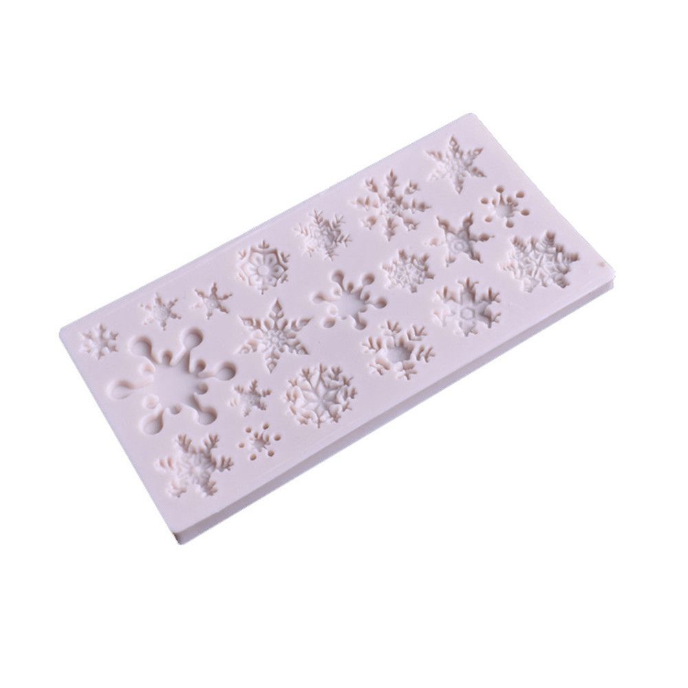 JANE Cake Decorating Snowflake Mold Christmas Fondant Baking Mould 3D Silicone Candy Jelly Chocolate