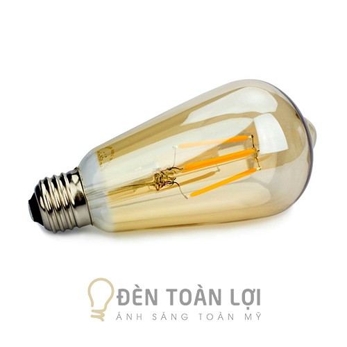 Bóng Đèn: Bóng LED Edison G45/A60/ST64 dimmer vỏ vàng - Đèn Toàn Lợi