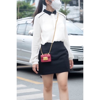 Chân váy ngắn chữ A basic có lót quần