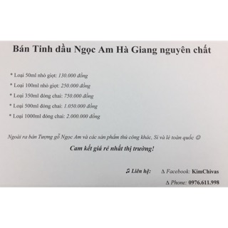 Tinh dầu ngọc am hà giang 1 lít