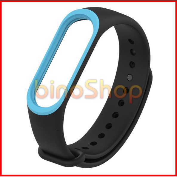 Dây đeo Silicon thay thế cho Miband 3 (Dây màu + viền)