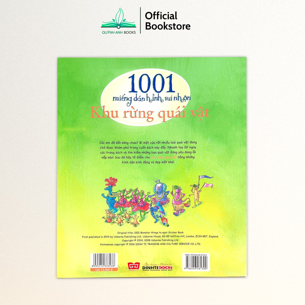 Sách - 1001 miếng dán hình vui nhộn với hơn 240 hình dán - NPH Đinh Tị