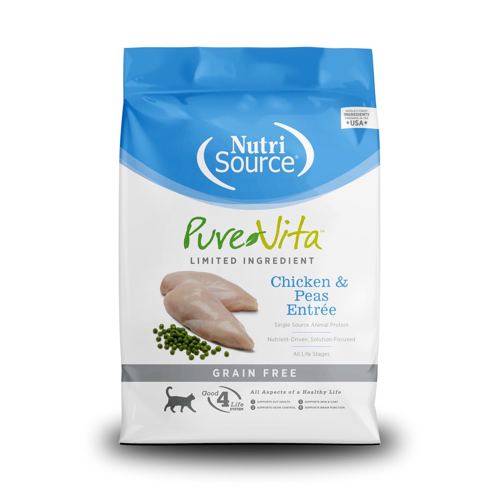 Thức ăn cho mèo NutriSource PURE VITA GRAIN FREE CHICKEN & PEAS (3kg)