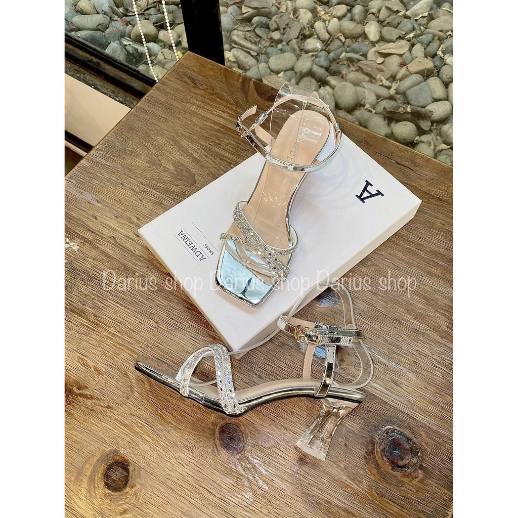 giày SANDAL quai chéo gót trong - K101