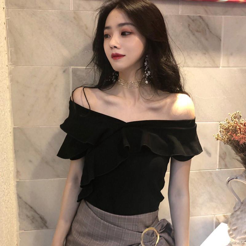 Áo thun nữ lệch vai dáng ôm