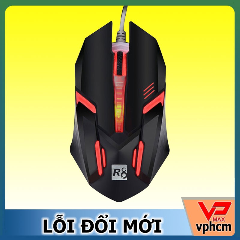 Chuột Máy Tính Laptop Led R8 / Fortech Vking M132 Hp M100 chơi game, văn phòng siêu bền