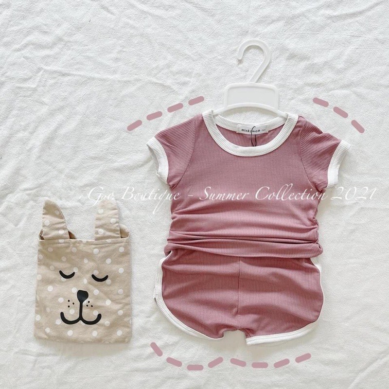 Sale Bộ cộc gân tăm Minky Mom siêu thoáng mát cho bé trai/bé gái