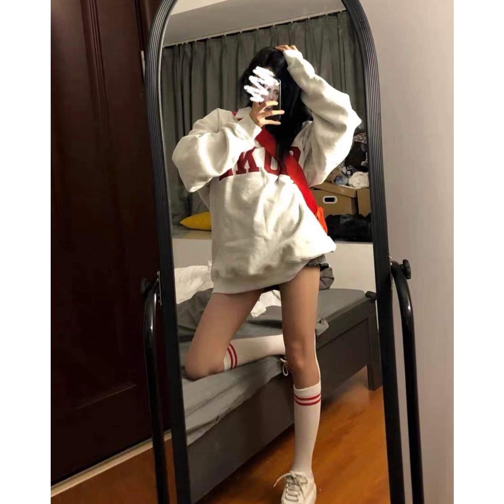 Áo Nỉ Cổ Pollo KLOO Nữ [FREESHIP] 🌸 Sweater cao cổ dài tay bồng, thun hoodie form rộng cá tính Ulzzang 🌸 | WebRaoVat - webraovat.net.vn