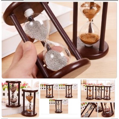 Đồng hồ cát KHUNG GỖ để bàn trang trí - DMA store