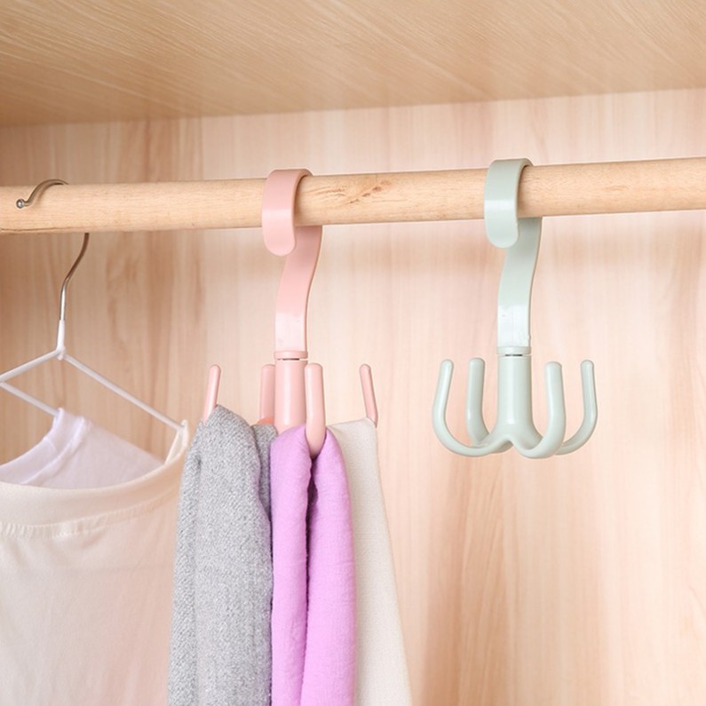 Móc Treo Đồ 4 Chấu Móc Cạnh - Xoay 360 Độ Thông Minh Siêu Tiện