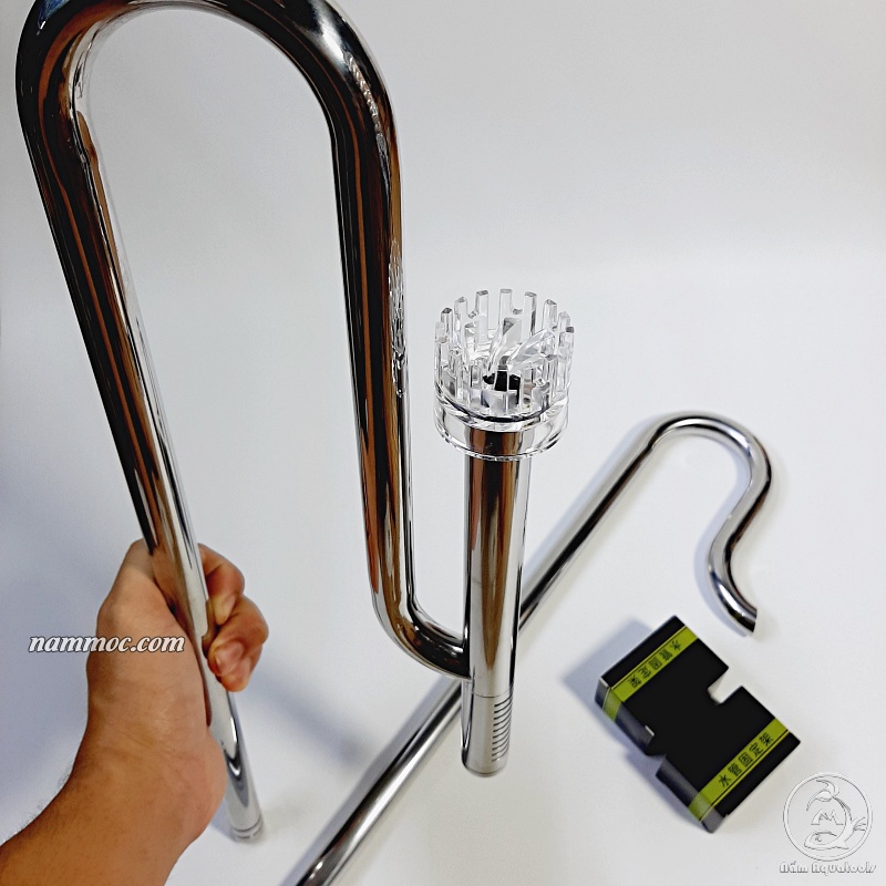 Bộ InOut inox MUFAN Phi F12 / F16 Có Lọc Váng Xoay || In Out Dùng Cho Lọc Thùng Ngoài Bể Cá Thuỷ Sinh