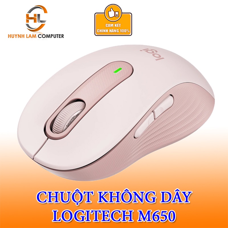 Chuột không dây Logitech M650 SilentTouch (HỒNG) - DGW phân phối