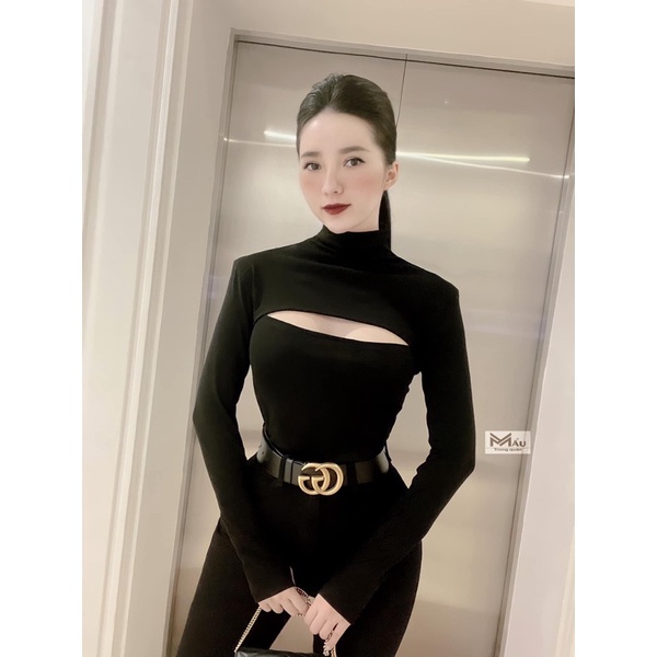 Áo phông khoét cao cổ xỏ tay
