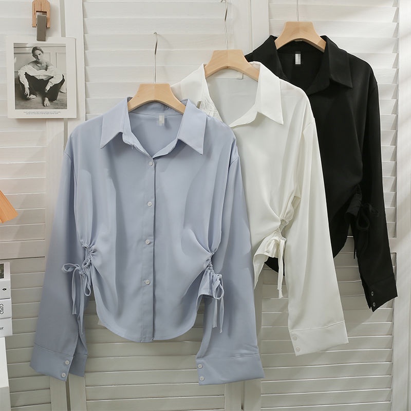 Áo sơ mi BH tay dài dáng rộng phong cách thời trang Hàn Quốc