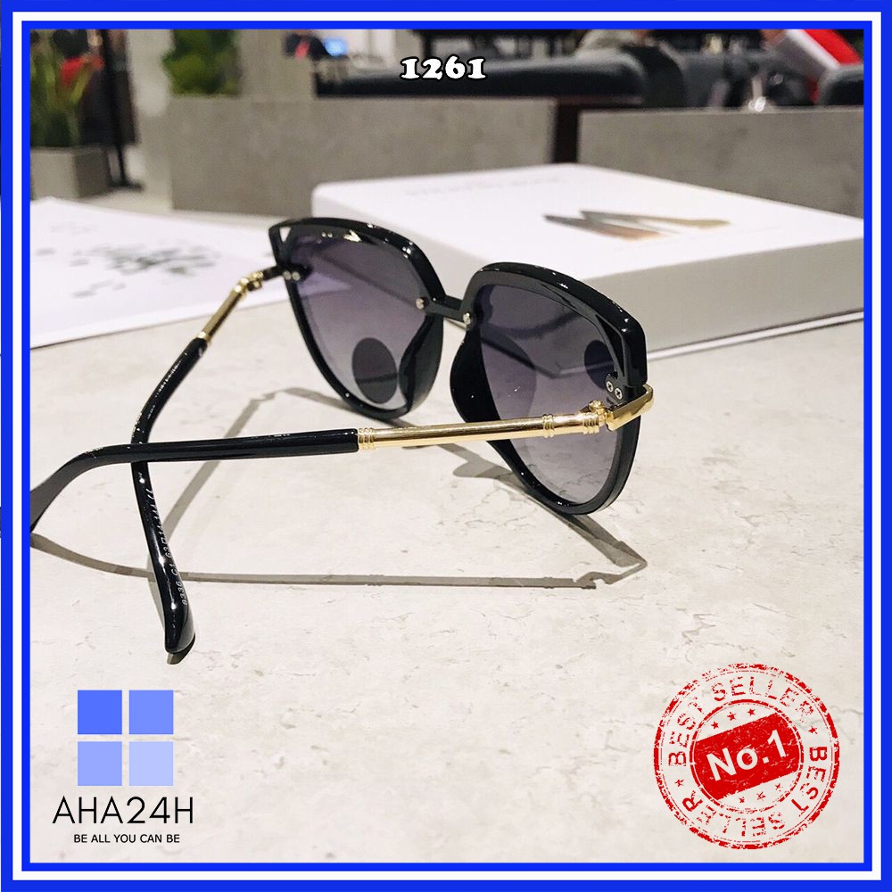 KÍNH MÁT NỮ TRÒNG POLARIZED NGĂN KHÚC XẠ GỌNG MẠ VÀNG CAO CẤP AH1261