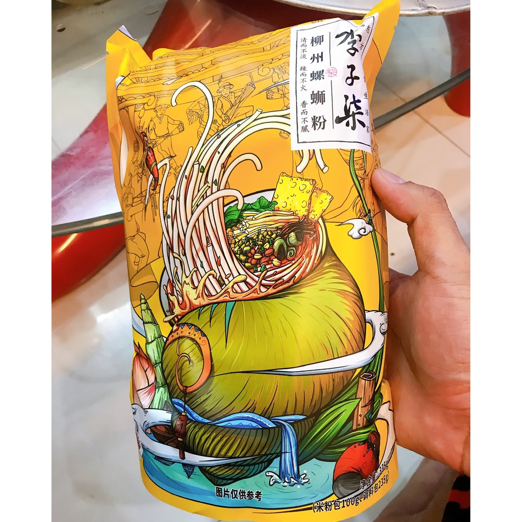 [Date Mới] Bún Ốc Liễu Châu Lý Tử Thất Chính Hiệu Gói To 335gr
