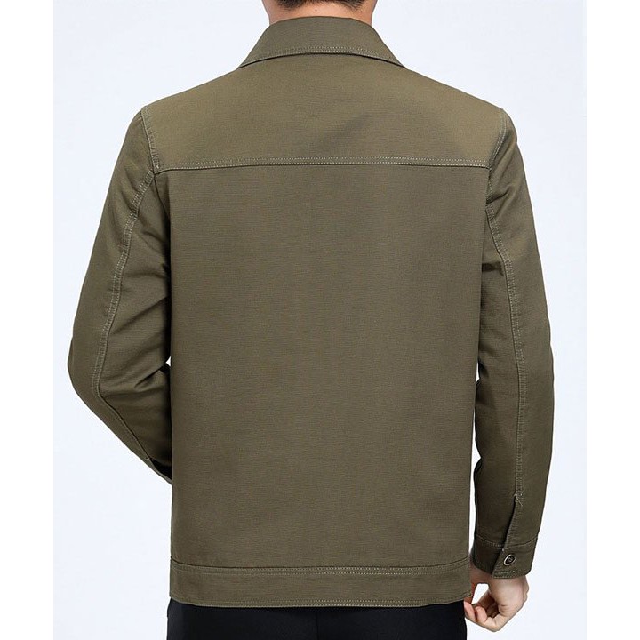 Áo khoác nam cao cấp VARDINO cổ bẻ đức dáng ôm xuông suông vừa màu xanh than, be sữa, ghi xám trung niên chính hãng ak05