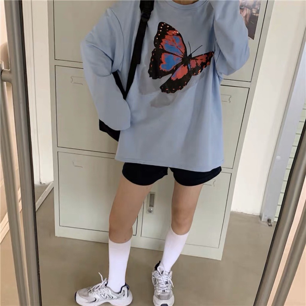 Áo phông, áo thun nam nữ form rộng tay DÀI Unisex ButterflyTừ 50-70kg | BigBuy360 - bigbuy360.vn