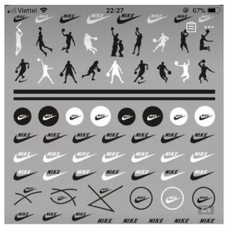 Sticker dán móng các thương hiệu nổi tiếng
