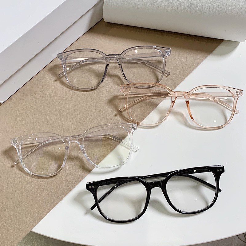 Mắt Kính Thời Trang Gọng Cận 2 Chấm Unisex Nam nữ 612 Form Vuông - Hata24h