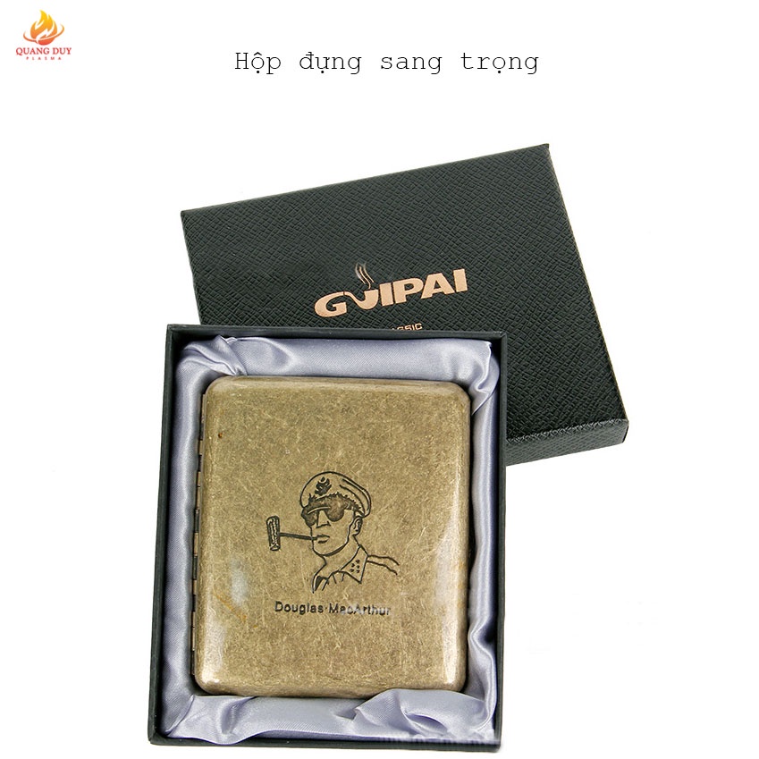 Hộp đựng thuốc lá 20 điếu hợp kim phong cách cổ điển