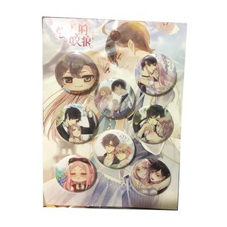 Bảng huy hiệu Vết Cắn Ngọt Ngào 8 chiếc anime chibi dễ thương pin cài áo