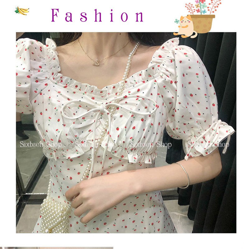 [Mã WAMT1505 giảm 10K đơn 0K] Đầm Nữ, Váy Nữ Họa Tiết Chấm Bi Phong Cách Nữ Nhẹ Nhàng Ullzang Hàn Quốc SIXTEEN | BigBuy360 - bigbuy360.vn