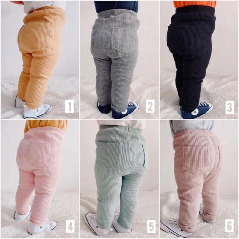 Set 06 Quần leging thun gân cho bé.