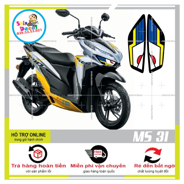 TEM DÁN ĐÈN SƯƠNG MÙ XE VARIO 2020 (DECAL TRONG SUỐT) MS 31 - SHINDECAL2