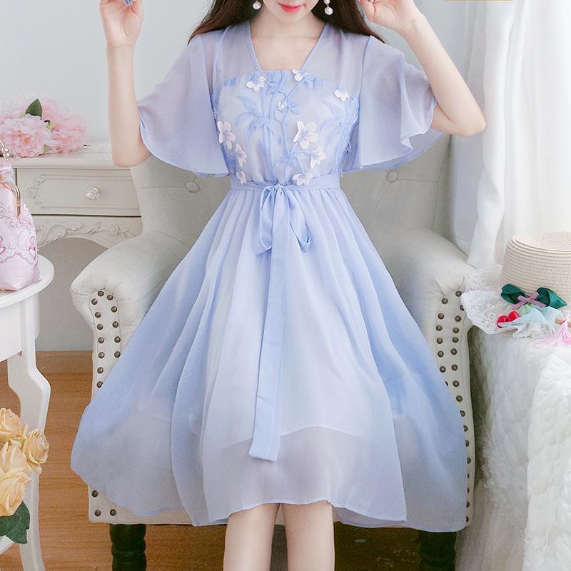 Đầm Hán Phục Cách Tân Chất Liệu Chiffon Thời Trang Mùa Hè Mới Phong Cách Trung Hoa 2022 Cho Nữ