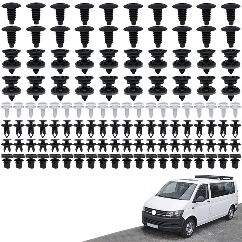 Set 120 Đinh Tán Nhựa Phụ Tùng Cho Xe Ô Tô Tiguan Sagitar Magotan