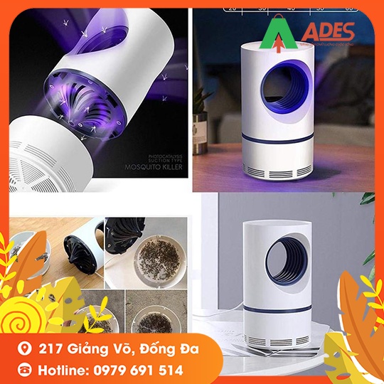 Máy Bắt Muỗi Thông Minh - Đèn Led Xanh Hút Côn Trùng , Muỗi , Bọ