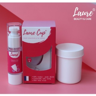 Cốc Nguyệt San Laure Cup - Pháp TẶNG Kèm Gel Rửa, Cốc Tiệt Trùng CHỈ HÔM NAY
