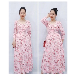 Đầm nữ vải lụa mango ít nhăn mềm, mịn, mát phom dưới 55kg