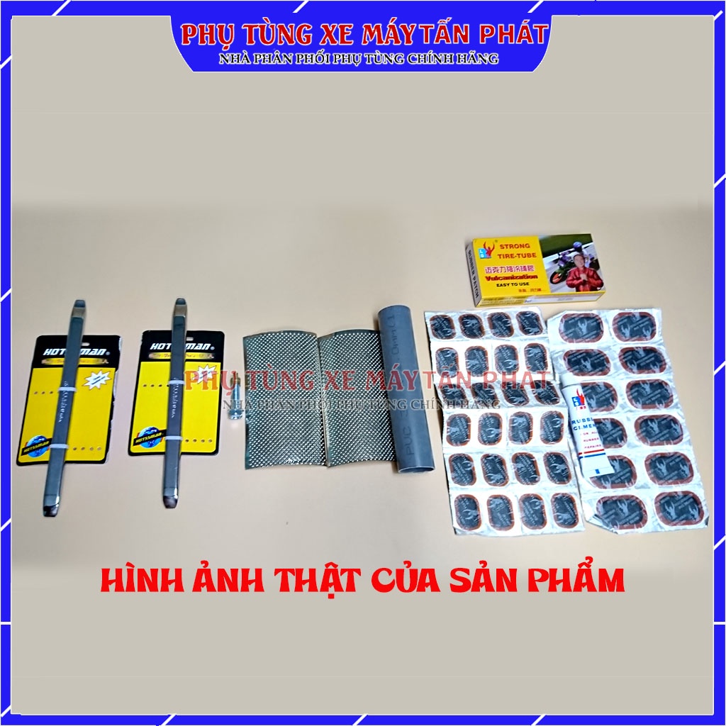 Bộ Vá Xe Máy Xe Đạp 5 Món Mini Đa Năng Dùng Vá Xe Khi Bị Lủng Lốp